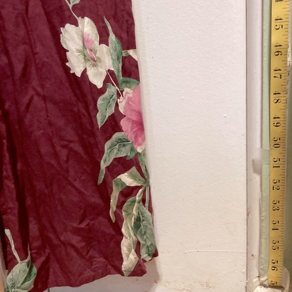 BAND OF GYPSIES Walk Through Maxi Dress Shorts Romper Floral Burgundy Womens XS - Picture 9 of 15